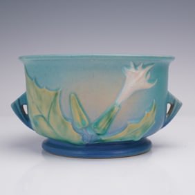 Roseville Pottery Thornapple Blue Bowl 262-5