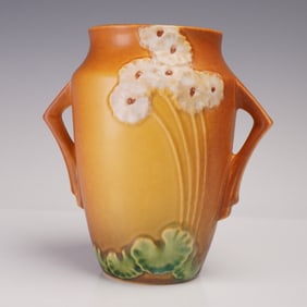 Roseville Pottery Primrose Tan Vase