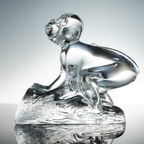 Baccarat Crystal Figurine, Bellagio Monkey