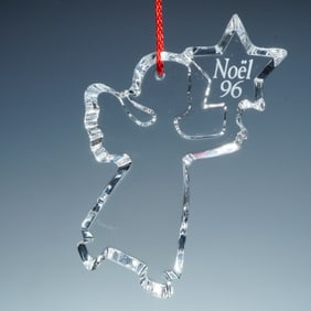 Baccarat Crystal Annual Ornament, Angel 1996