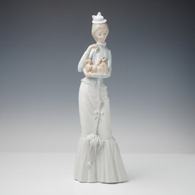 Lladro Porcelain Sculpture, Walk with the Dog 1004893