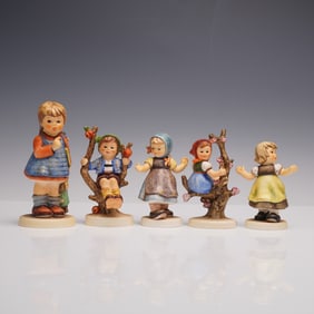 5pc Goebel Hummel Porcelain Figurines