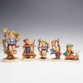 5pc Goebel Hummel Porcelain Figurines