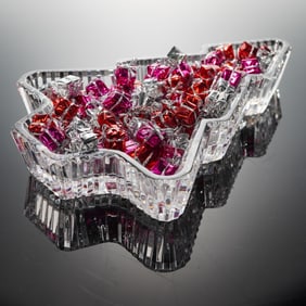 Waterford Crystal Tray, Christmas Tree
