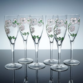 6pc Perrier Jouet Champagne Glasses
