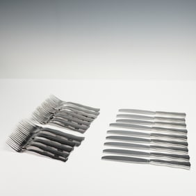 28pc Robbe and Berking Stainless Steel Forks and Knives, Lago