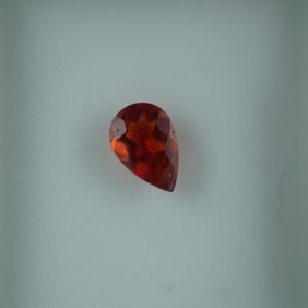 0.73 CT Red-Orange Labradorite Pear Cut Gemstone