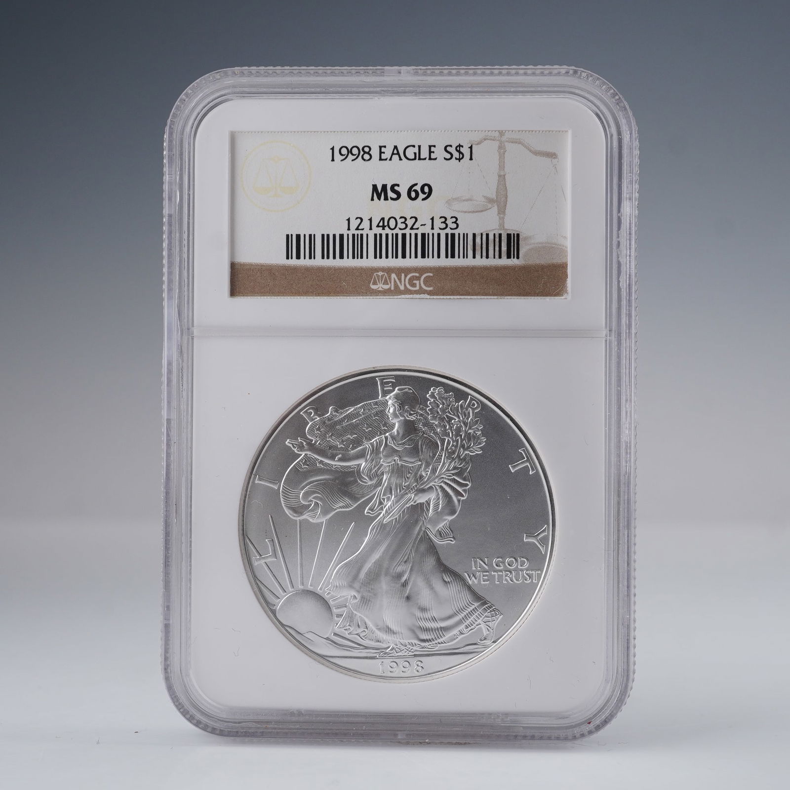 1998 American Eagle Silver Dollar MS69 NGC Graded Coin (1 of 4)