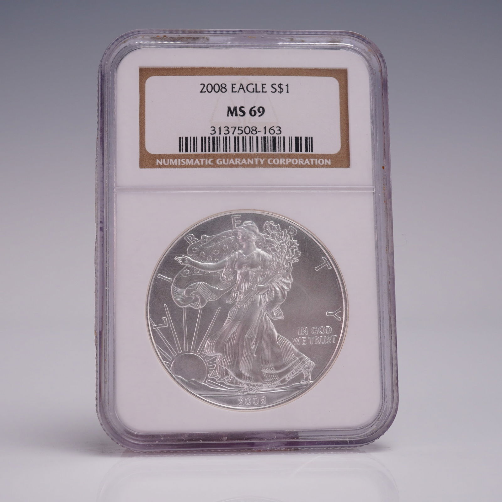 2008 American Silver Eagle Dollar Coin NGC Graded MS 69 (1 of 4)