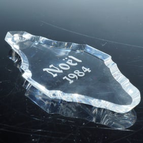 Baccarat Crystal Annual Ornament, Leaf 1984