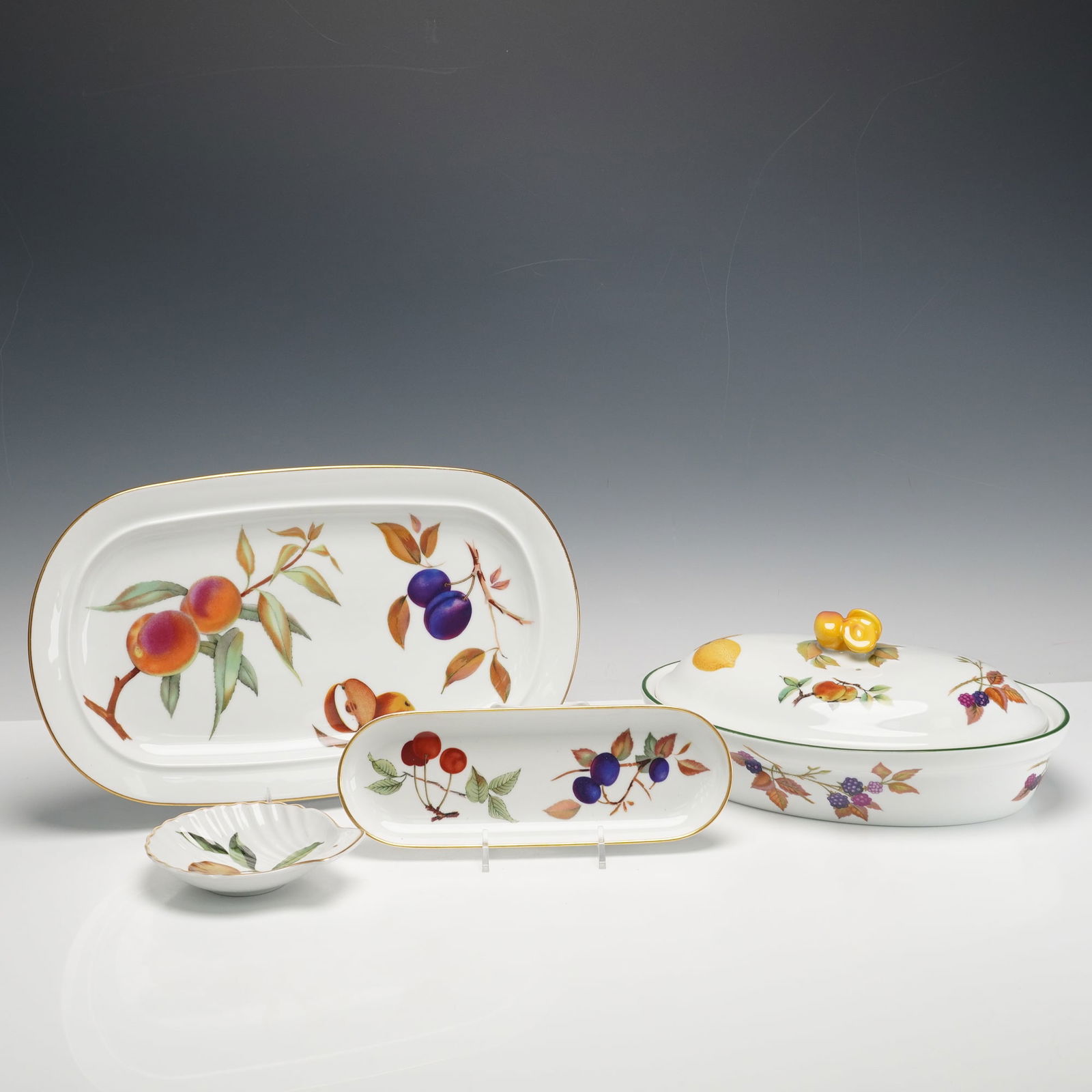 4pc Royal Worcester Porcelain Serveware, Evesham (1 of 6)