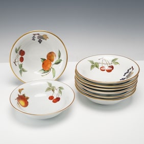 8pc Royal Worcester Porcelain Soup/Cereal Bowls, Evesham