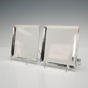 2pc Ercuis Square Mini Silver Plated Trays