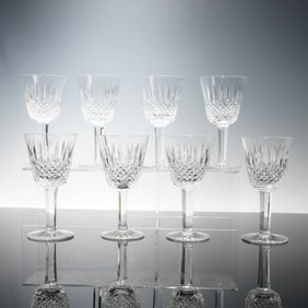 8pc Waterford Crystal Claret Wine Glasses, Lismore