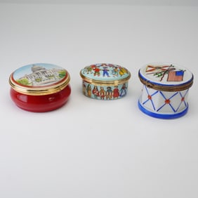 3pc Halcyon Days and Limoges Boxes