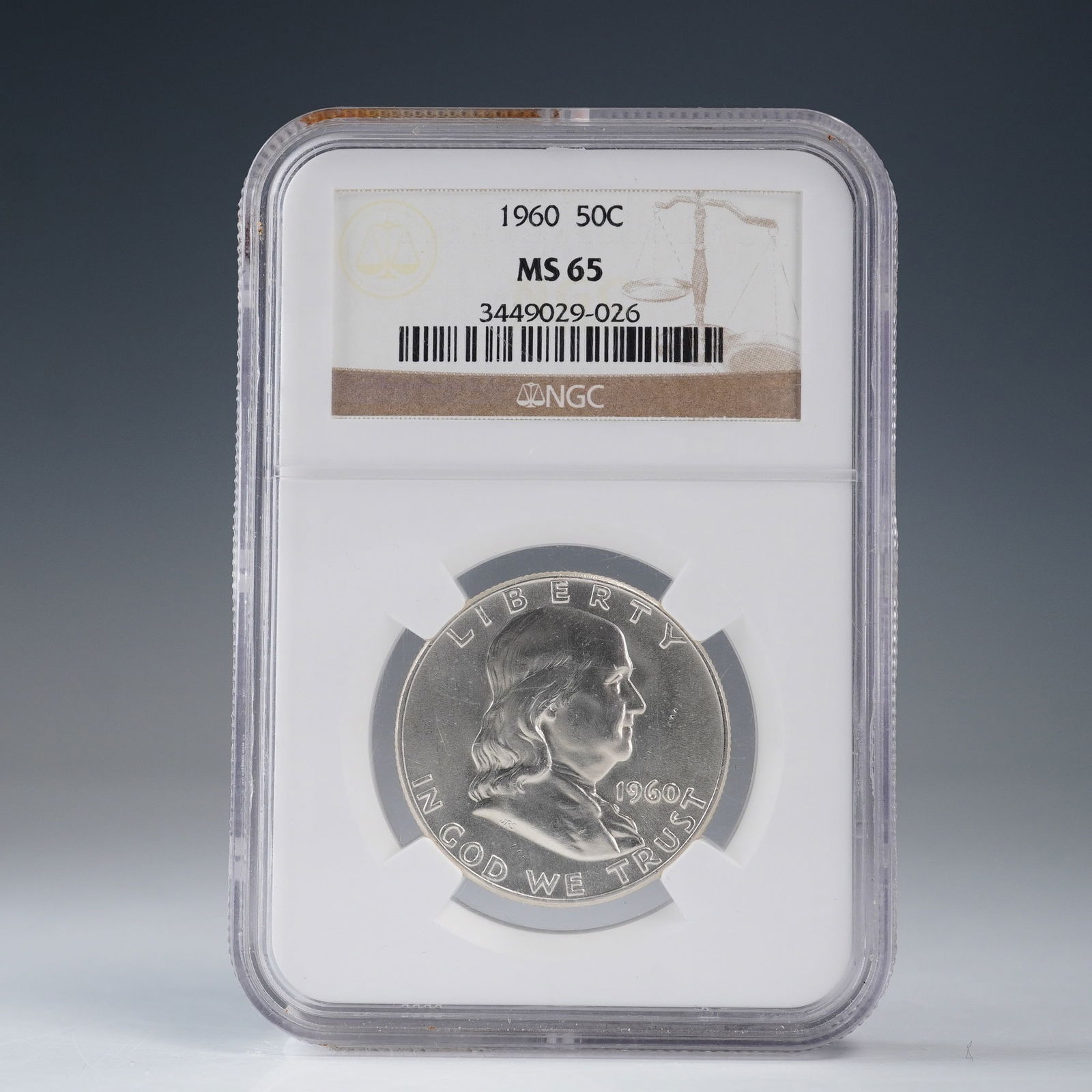 1960 Franklin Silver Half Dollar NGC Graded MS 65 (1 of 4)