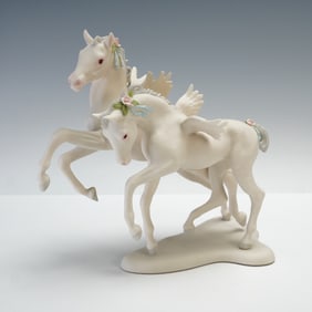 Cybis Porcelain Figurine, Pegasus Colts Flight and Fancy