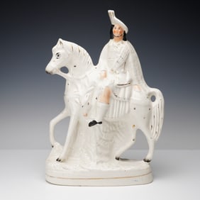Staffordshire Figurine, Scottish Highlander on Horseback
