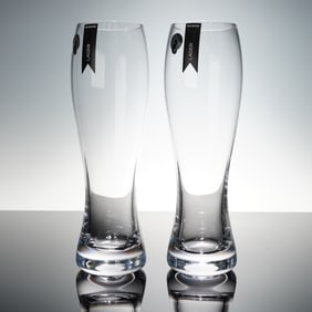 Pair of Waterford Crystal Lager Glasses, Elegance
