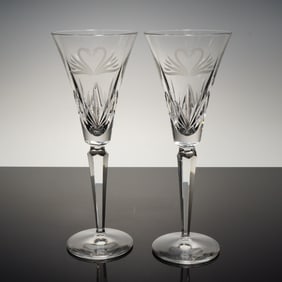 2pc Waterford Crystal Toasting Flutes The Wedding Collection