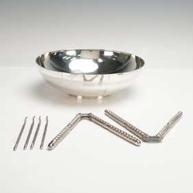 7pc Vera Wang Serving Bowl with Seafood Utensils