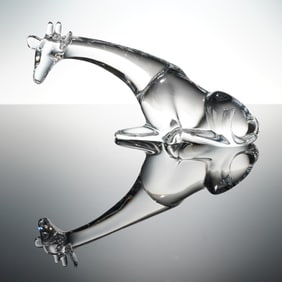 Baccarat Crystal Figurine by Loet Vanderveen, Giraffe
