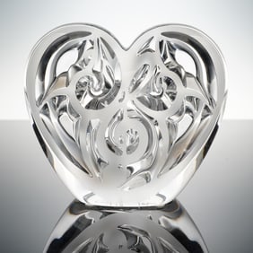Lalique Elton John Heart Figurine, Music is Love