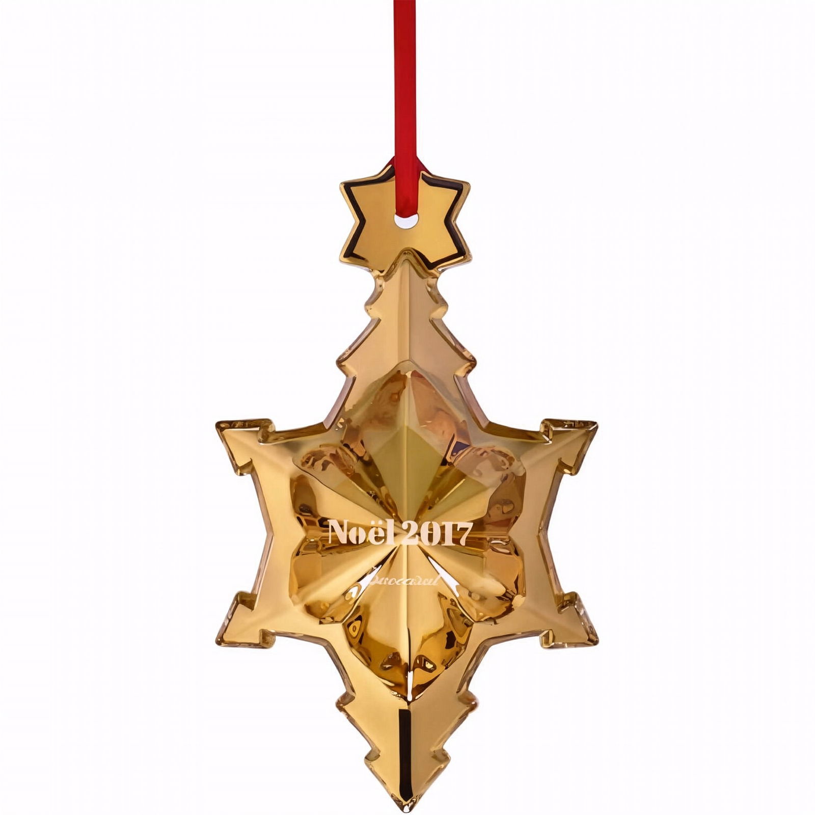 Baccarat Crystal Gold 2017 Noel Christmas Tree Ornament,  Sealed Box (1 of 3)