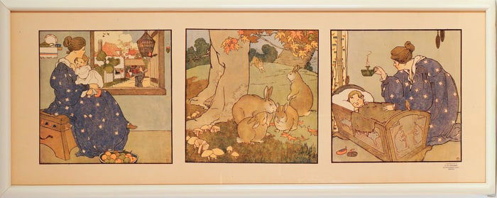 Mary Louise Spoor, 1917 Chromolithograph on Paper, Bye Baby Bunting