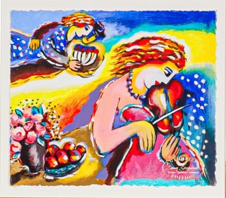 Zamy Steynovitz (Polish 1951-2000) Limited Edition Serigraph on Paper