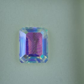 3.90 CT Mystic Pink Topaz Emerald Cut Gemstone