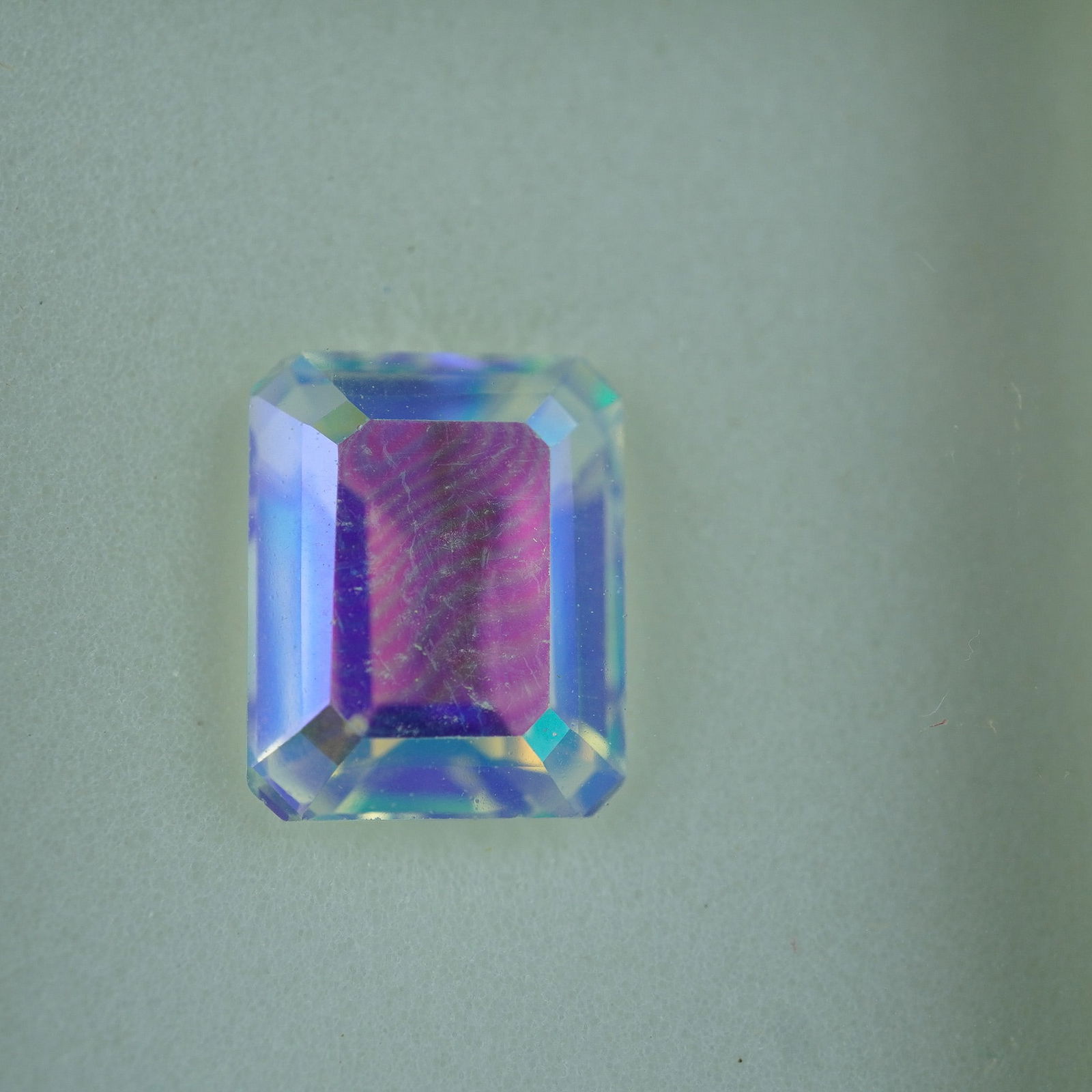 3.90 CT Mystic Pink Topaz Emerald Cut Gemstone (1 of 2)