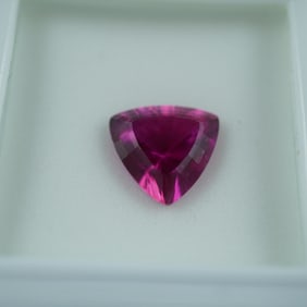 5.25 CT Purple Sapphire Trillion Cut Gemstone