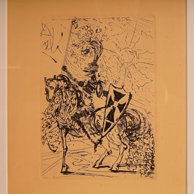 Salvador Dali, Etching on Paper, El Cid from The Five Spanish Immortals