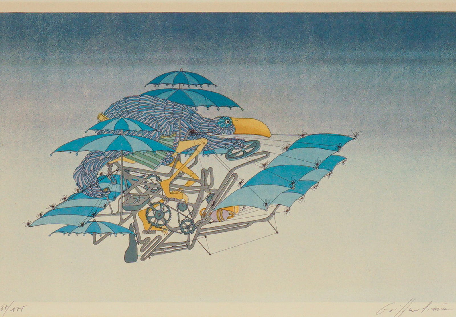 Jean Paul Griffouliere Color Lithograph on Paper, Signed & Numbered (1 of 6)