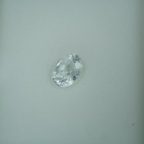 1.40 CT White Zircon Oval Cut Gemstone