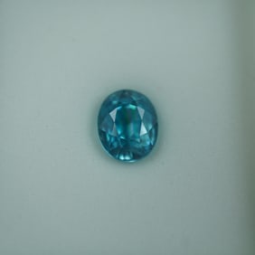 2.75 CT Blue Zircon Oval Cut Gemstone