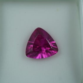 5.25 CT Lab Created Purple Sapphire Trillion Cut Gemstone