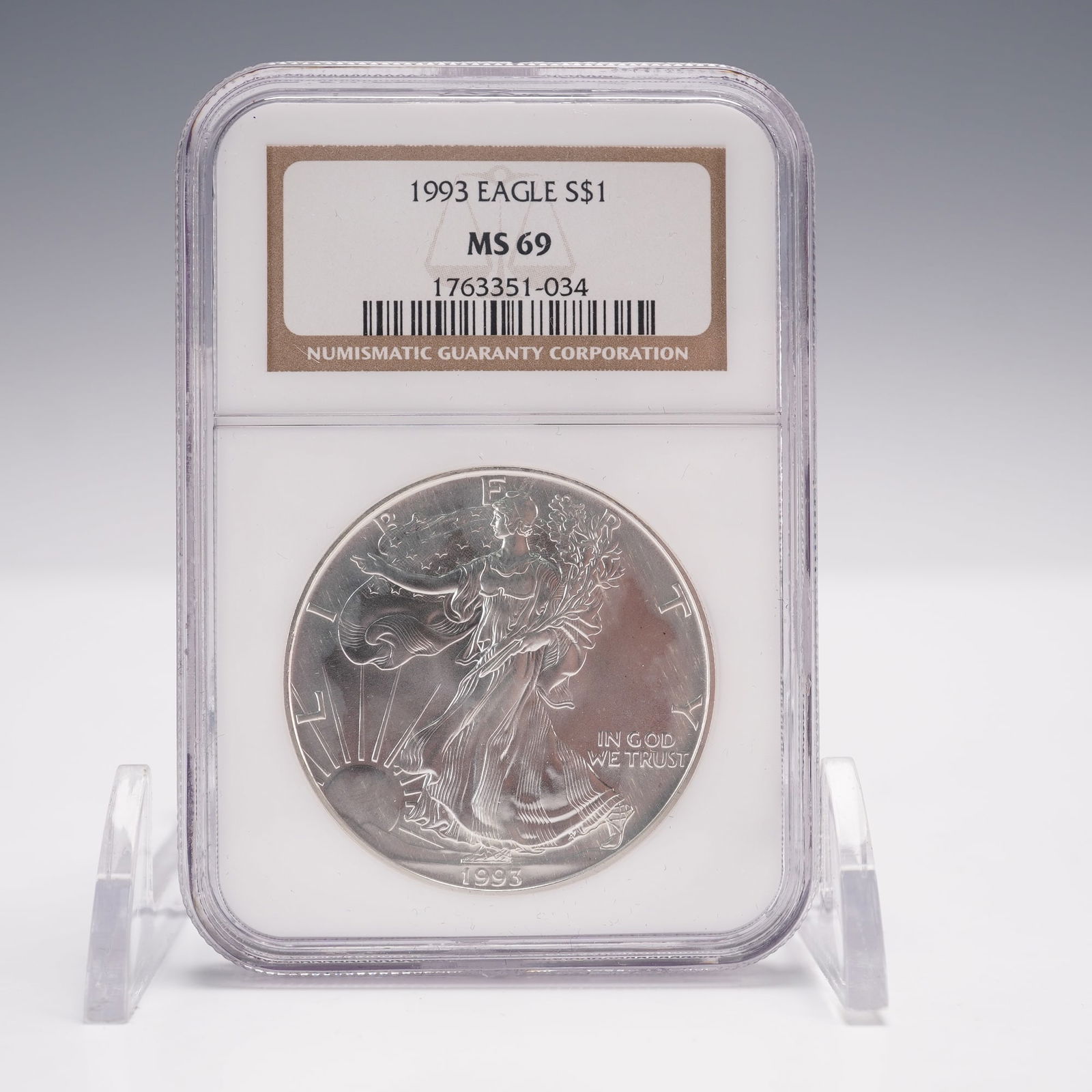 1993 Silver American Eagle 1 Dollar NGC Graded MS69 (1 of 3)