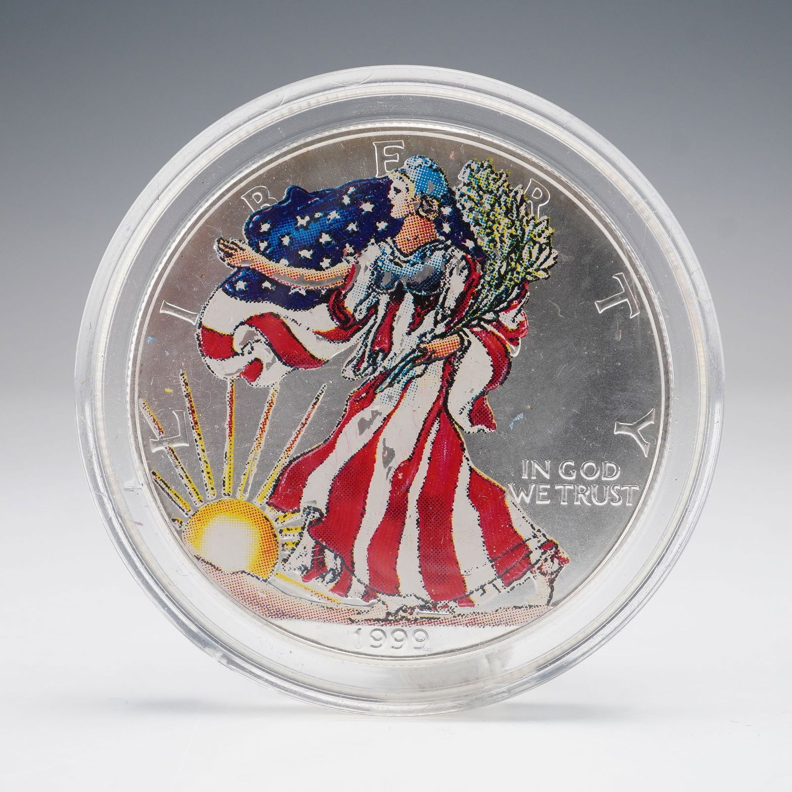 1999 Colorized Silver Eagle Type 1 Dollar (1 of 3)