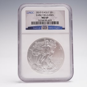 2010 American Silver Eagle NGC Graded MS 69 Early Releases