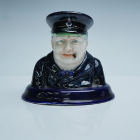 Ceramic Bust of Winston Churchill in Naval Uniform