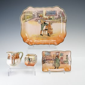 4pc Royal Doulton Seriesware Sugar & Creamer Set Bowls