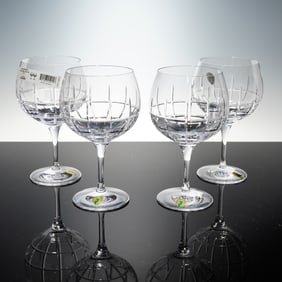 4pc Waterford Crystal Balloon Glasses, Cluin