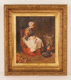 After Jean-Baptiste-Simeon Chardin (French 1699-1779) Oil on Canvas