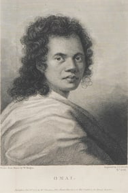 William Hodges (British 1744-1797) 1st Ed. Engraving of Polynesian Omai