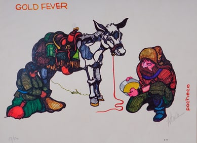 Ferdie Pacheco Limited Edition Lithograph, Gold Fever, Signed & Numbered