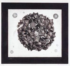 Leonard Marchant Mezzotint on Paper, Negative Form, Signed & Numbered