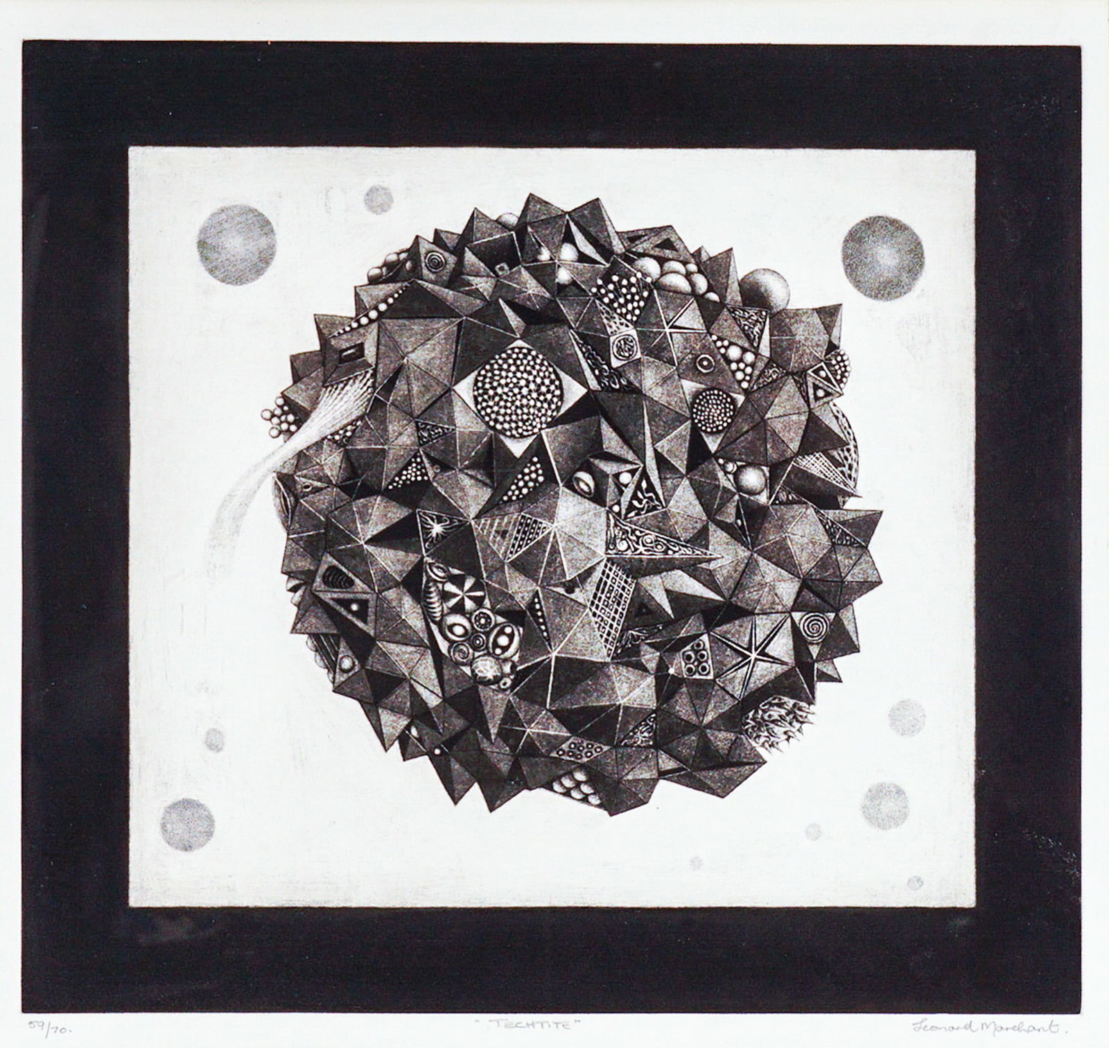 Leonard Marchant Mezzotint on Paper, Negative Form, Signed & Numbered (1 of 6)