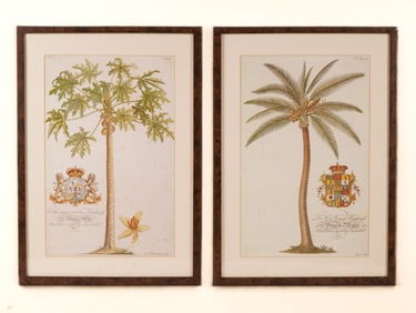 2pc Botanical Prints after Griffith Hughes The Natural History of Barbados